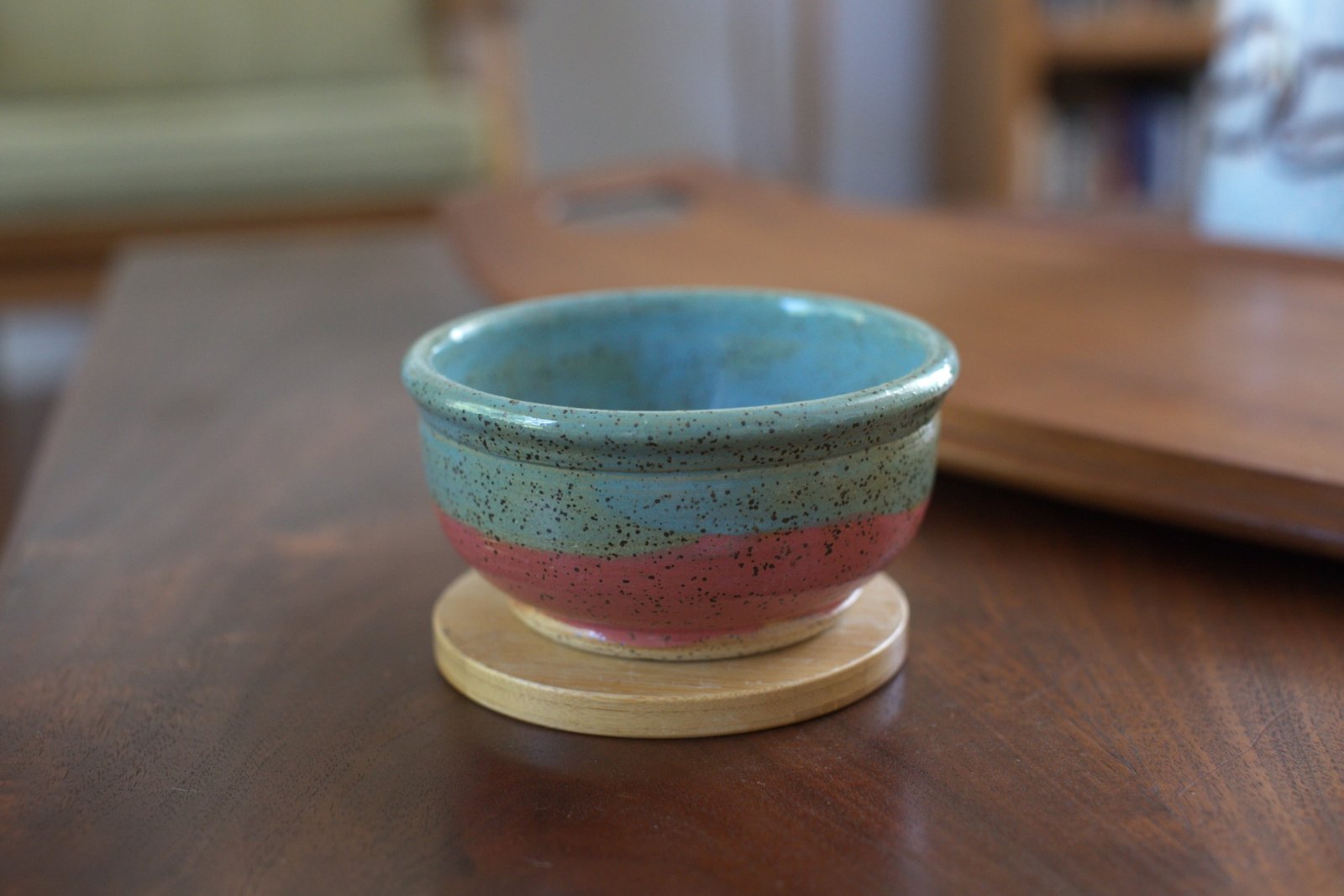 Small blue and pink bowl — photo 1 of 5